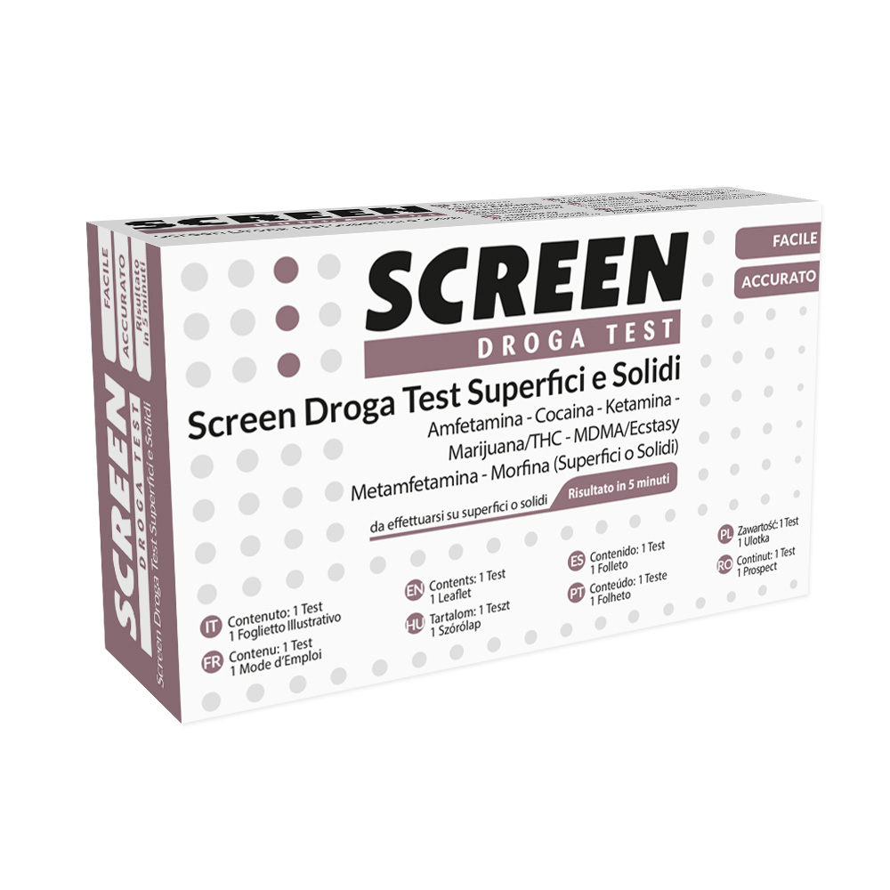 Screen Droga Test superfici e Solidi